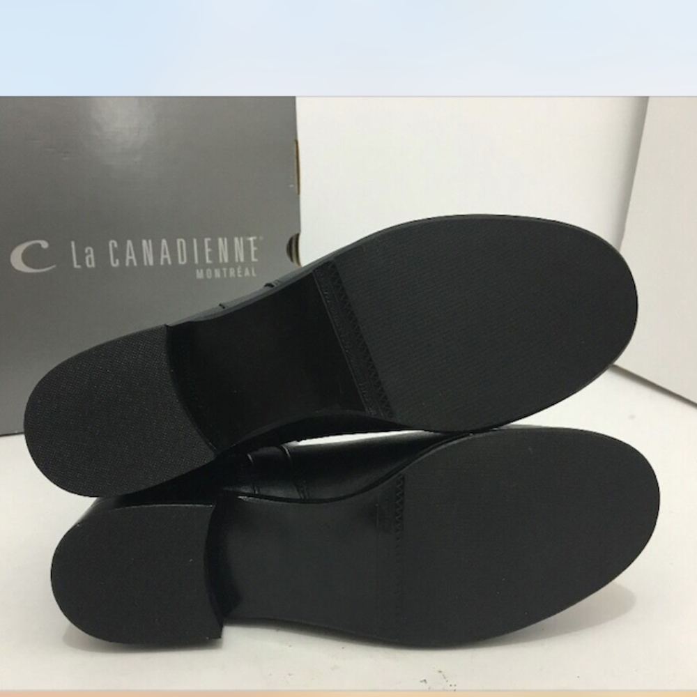 La Canadienne Waterproof Black Leather Ankle Boots - Picture 7 of 8